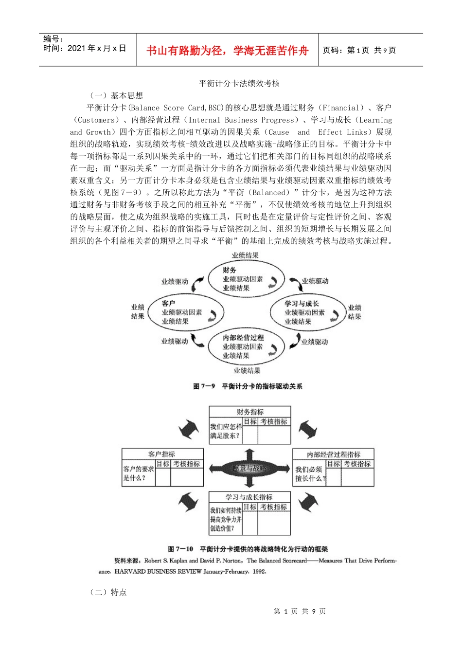 平衡计分卡绩效考核_第1页