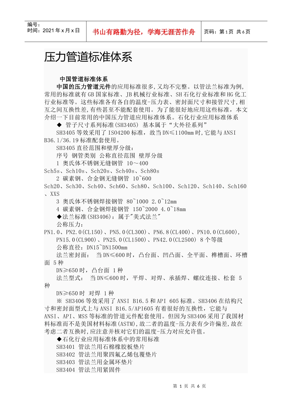 压力管道标准体系_第1页