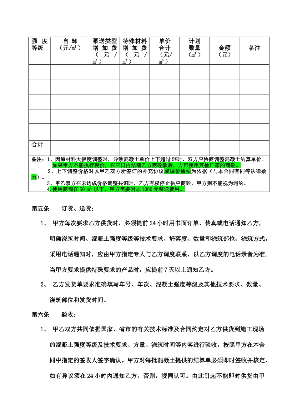 菏泽市预拌混凝土销售合同(修改)_第3页