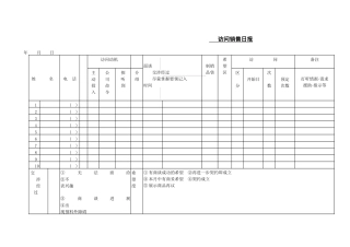 访问销售日报