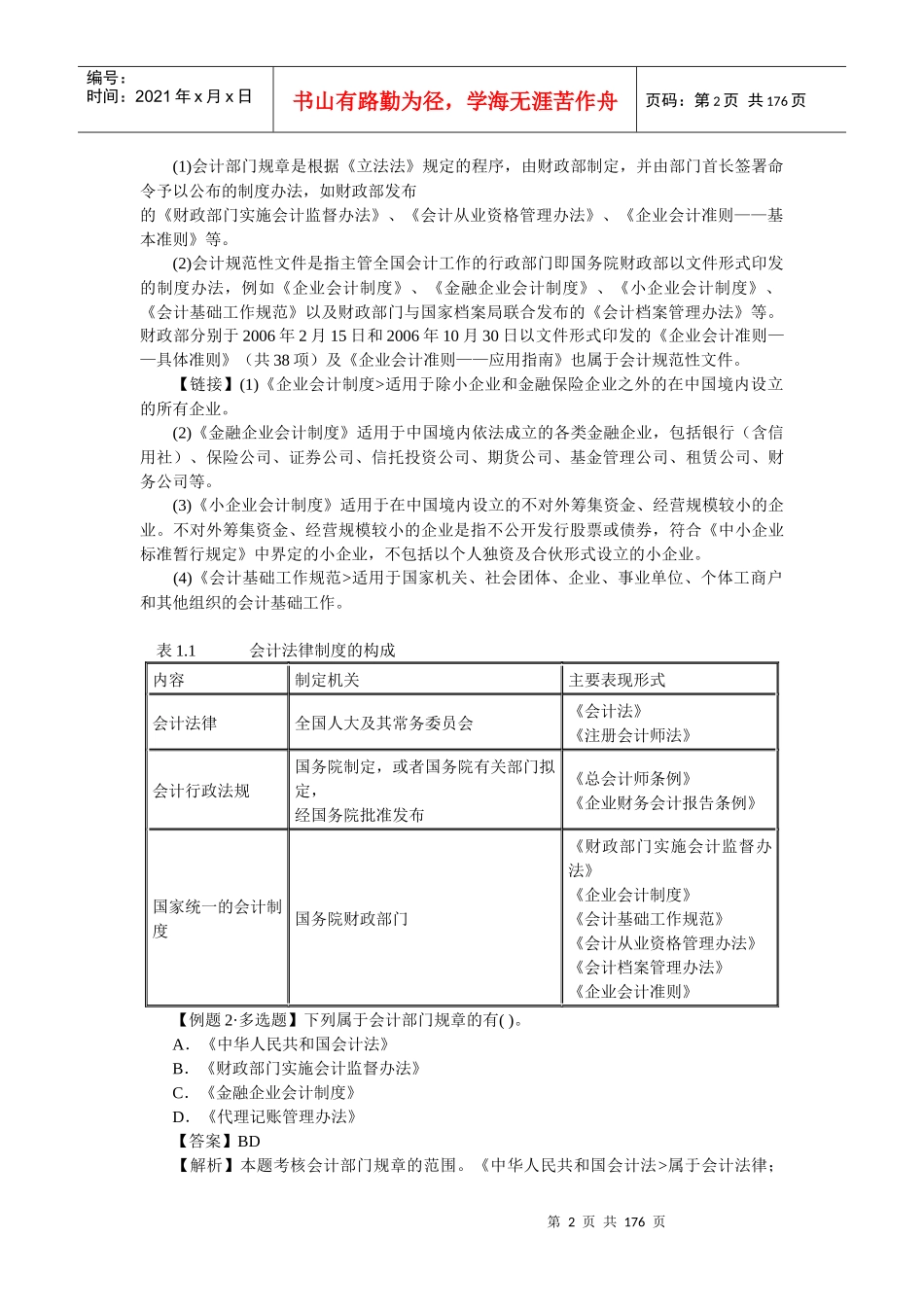 X年江苏会计从业《财经法规与会计职业道德》各章节_第2页