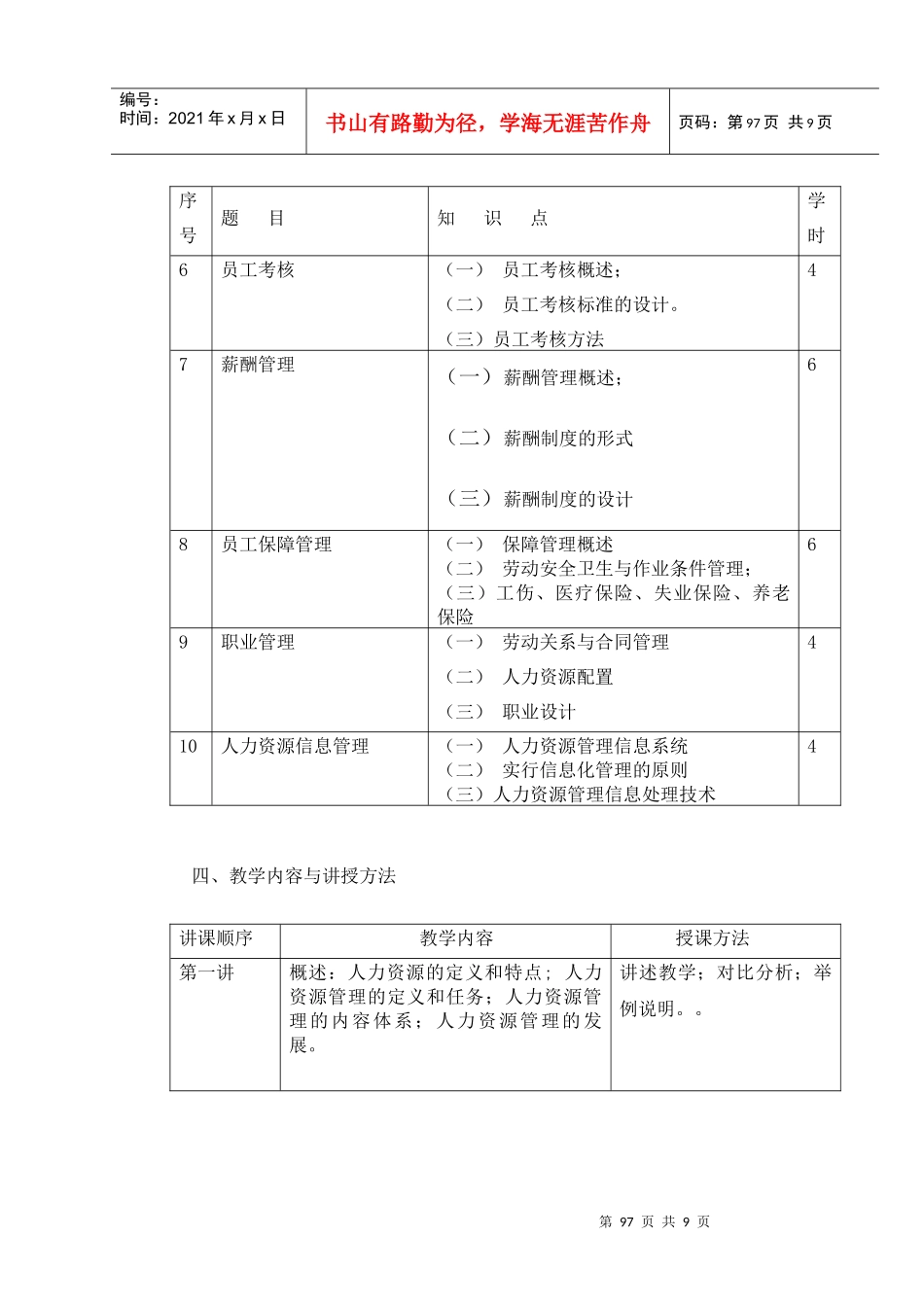 《人力资源管理》学习指导-《人力资源管理》教学设计_第3页