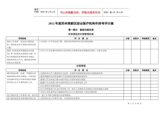 人力资源-2022XXXX年度苏州高新区综合医疗机构年终考评方案