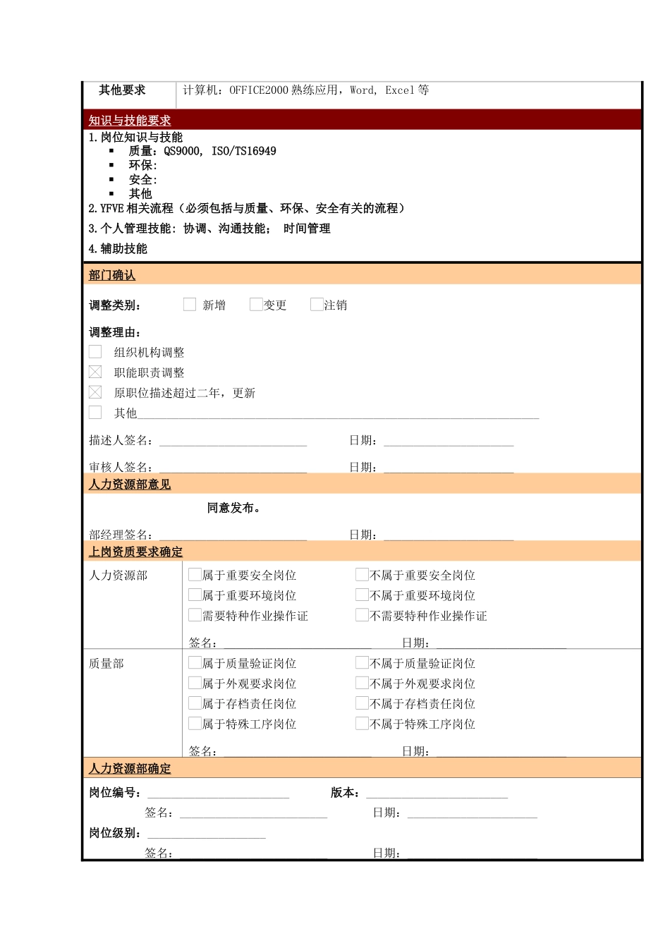 某大型电子公司现场售后服务人员职位说明书_第2页