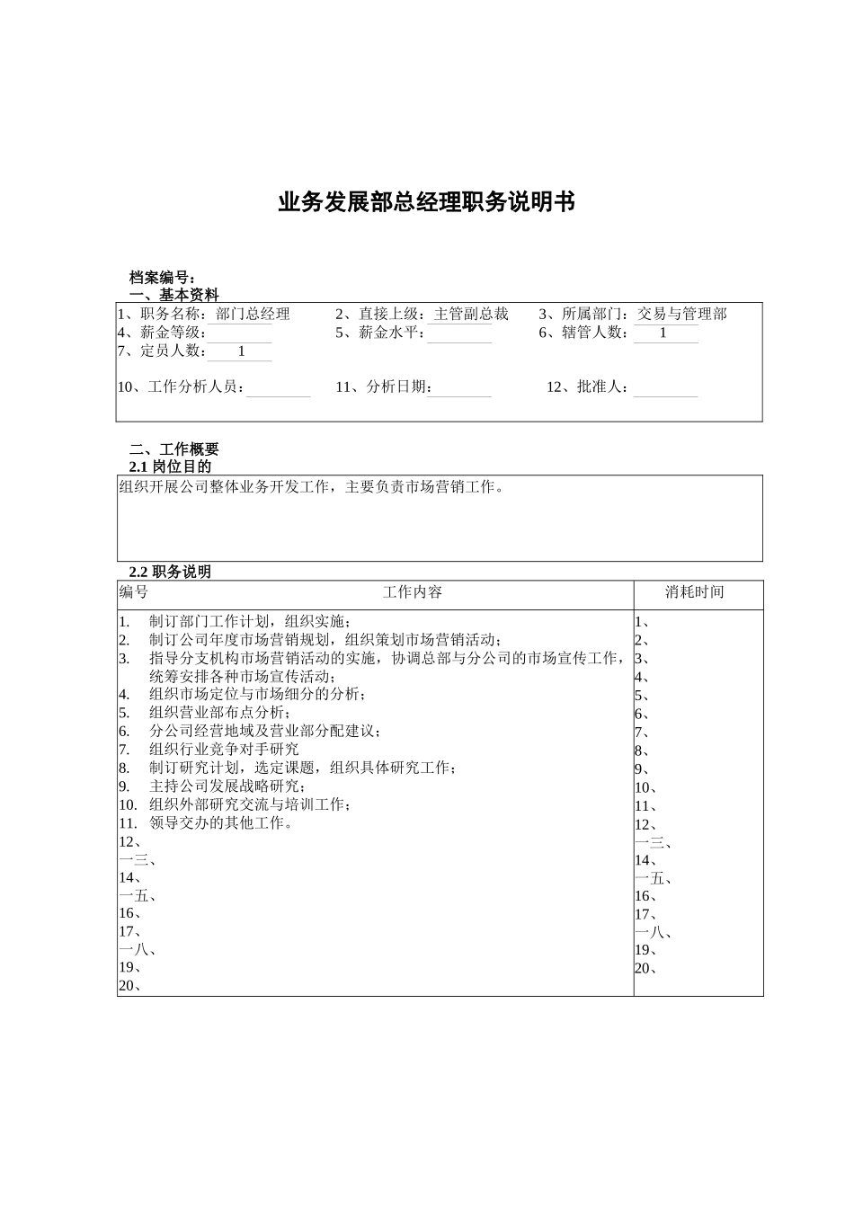交易与管理部部门总经理岗位职责_第1页