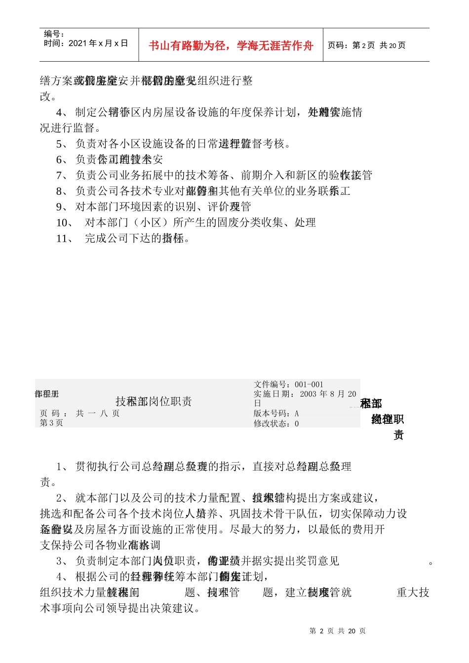 工程技术部岗位说明书_第2页