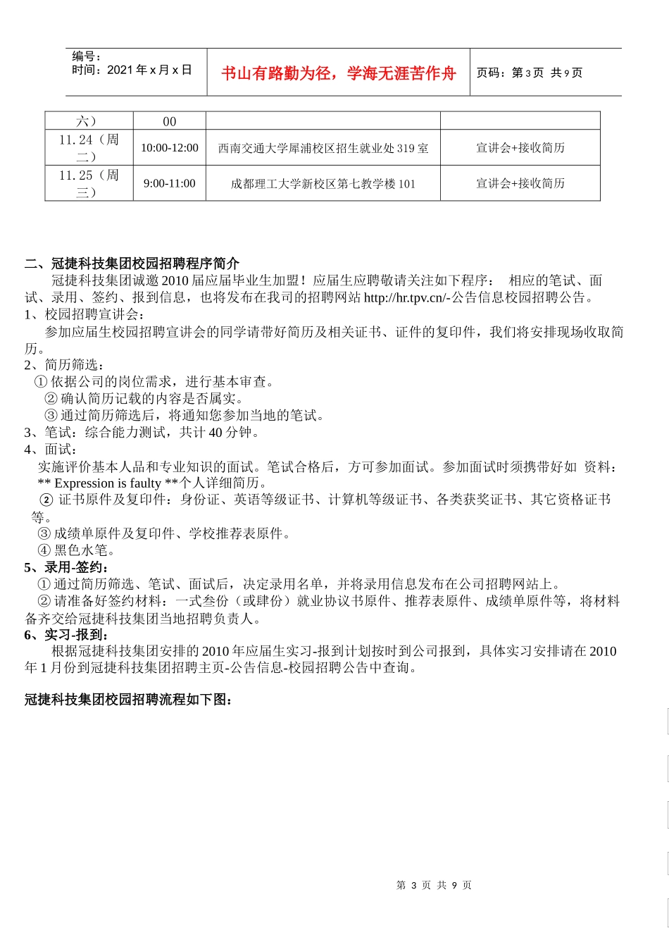 冠捷科技集团XXXX年校园招聘_第3页