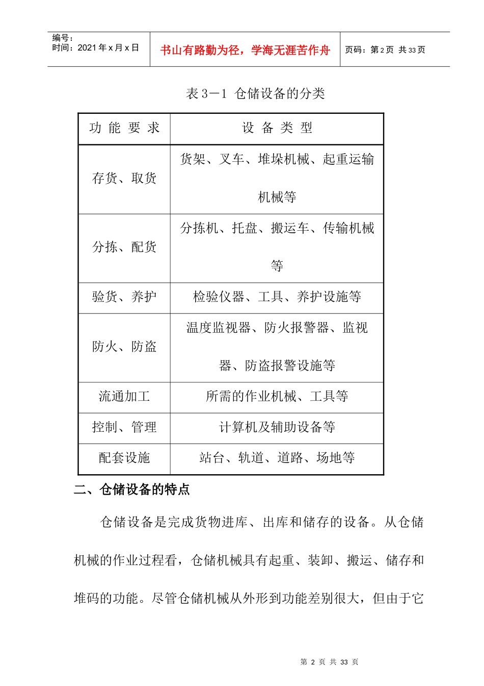 仓储管理人员必修教材第3章仓库生产设备配置_第2页