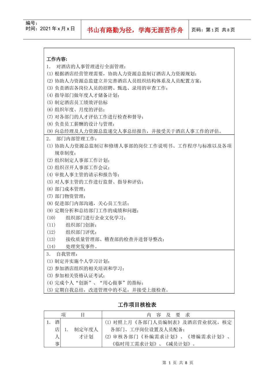 人事部岗位职责1_第2页