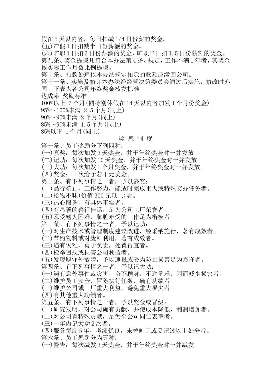 公司薪资、奖金与奖惩制度_第3页