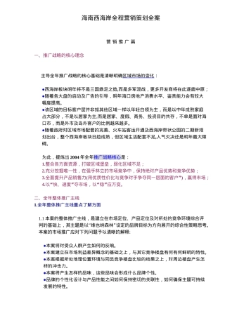 海南西海岸全程营销策划全案53