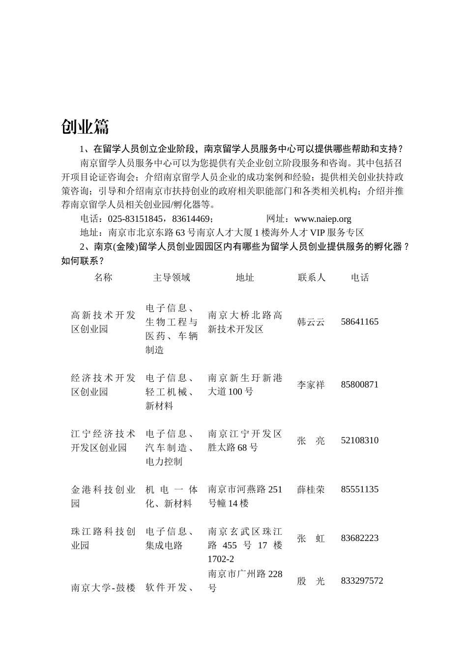 南京(金陵)留学人员创业园简介_第2页