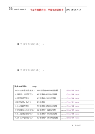 工作分析的六大要点讲义