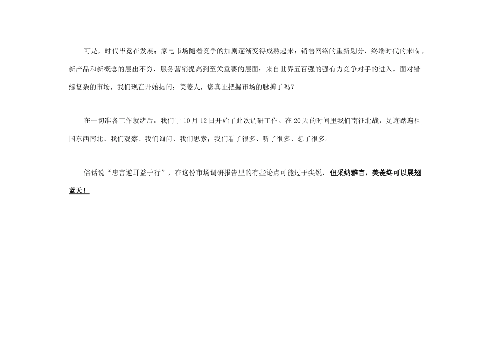 某电器公司市场调研报告_第3页