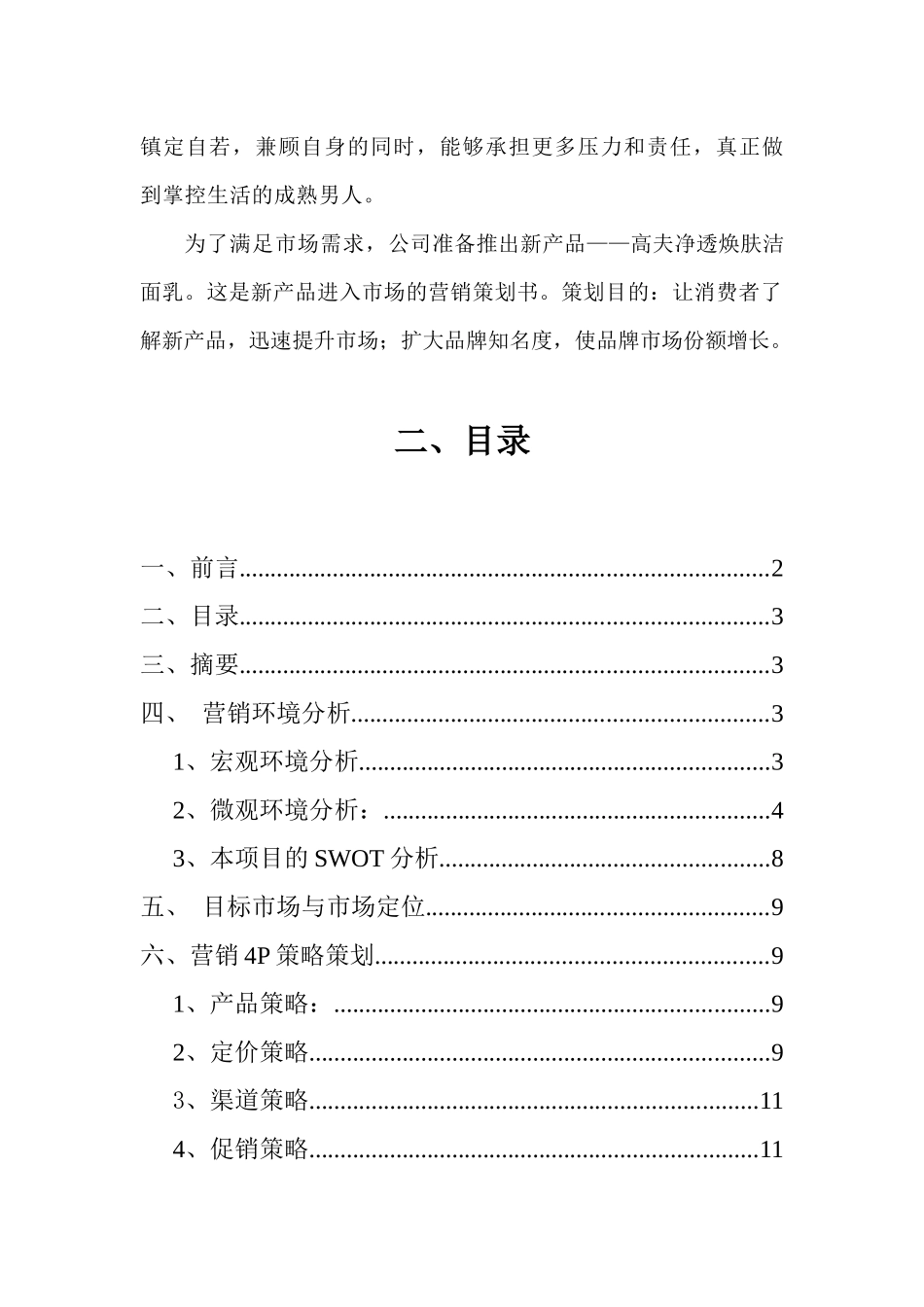 高夫净透焕肤洁面乳营销策划_第3页