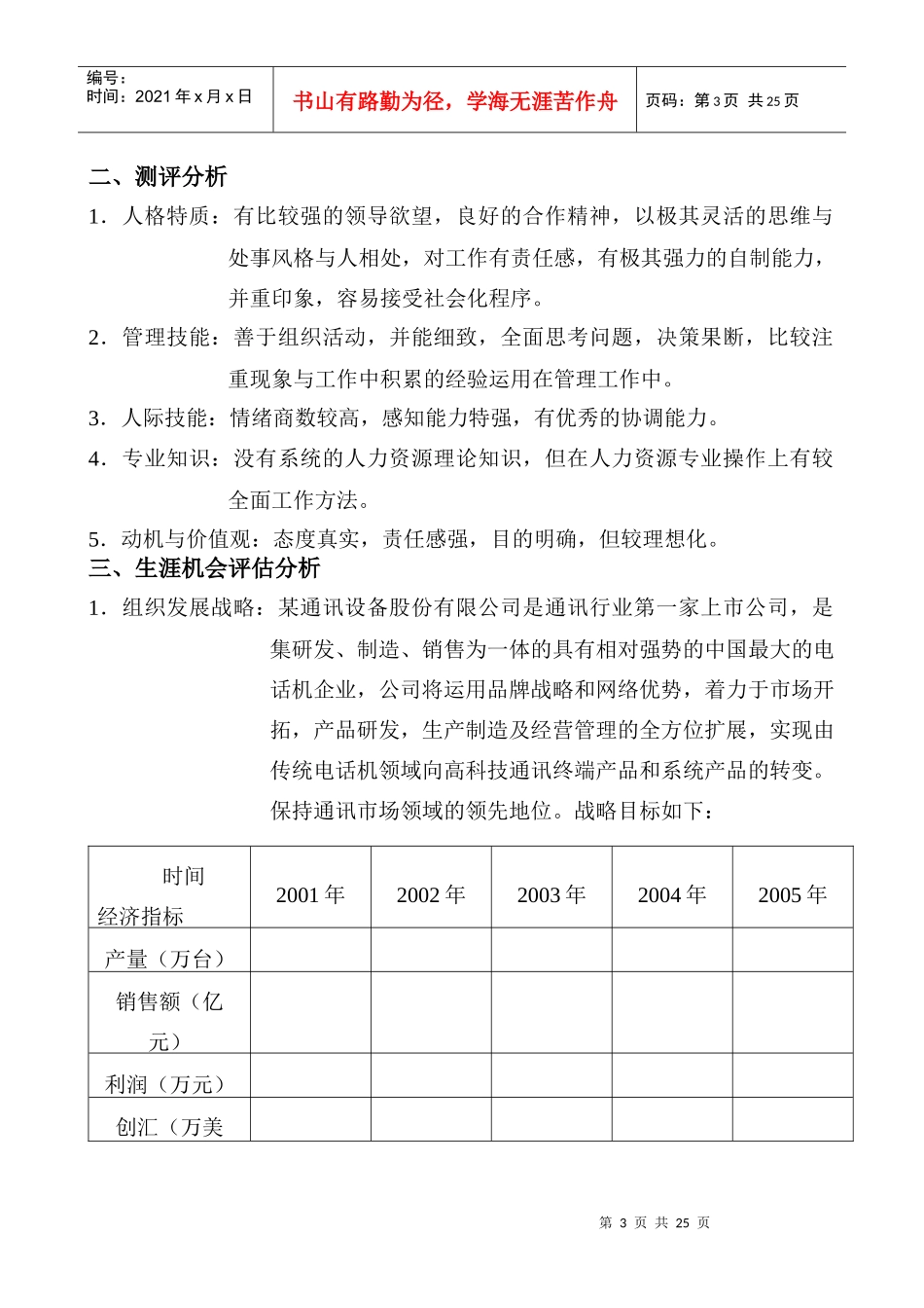 受职业生涯规划人姓名_第3页