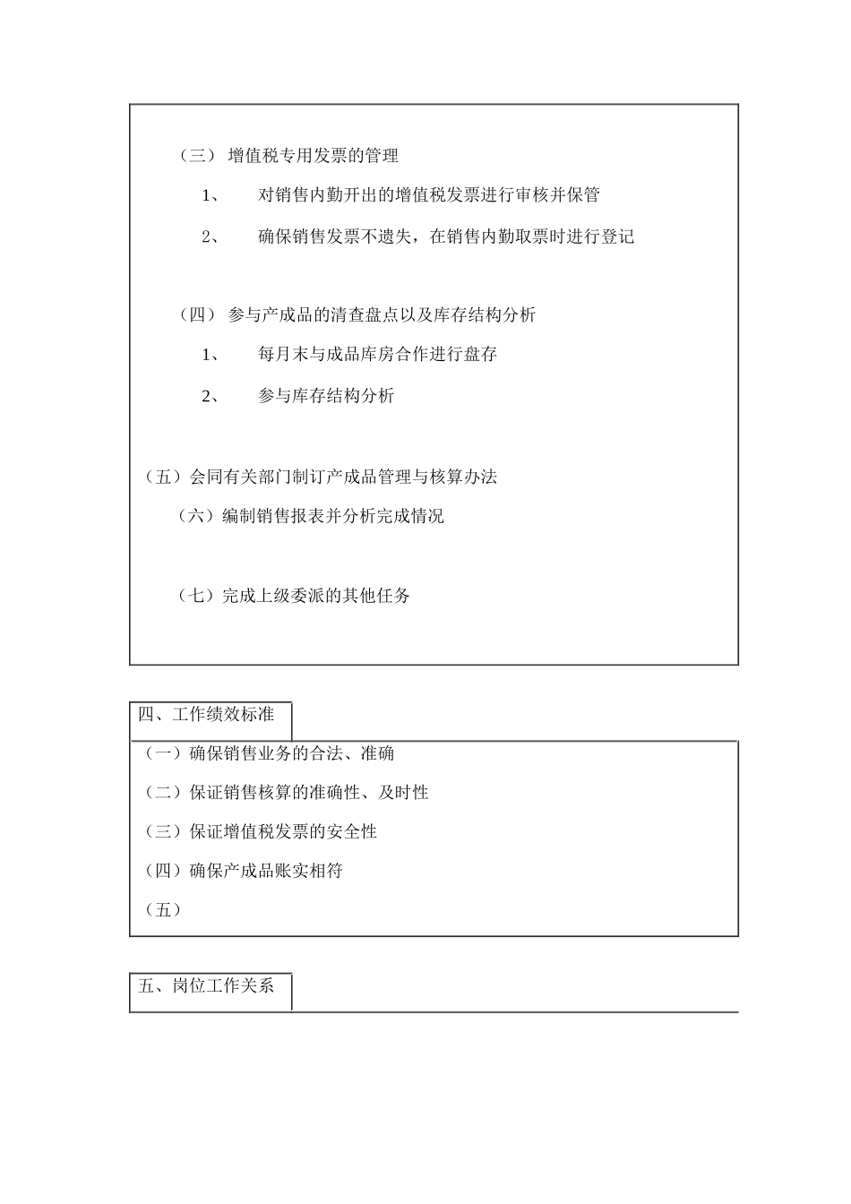 某医疗用品公司销售核算人员岗位职责_第2页