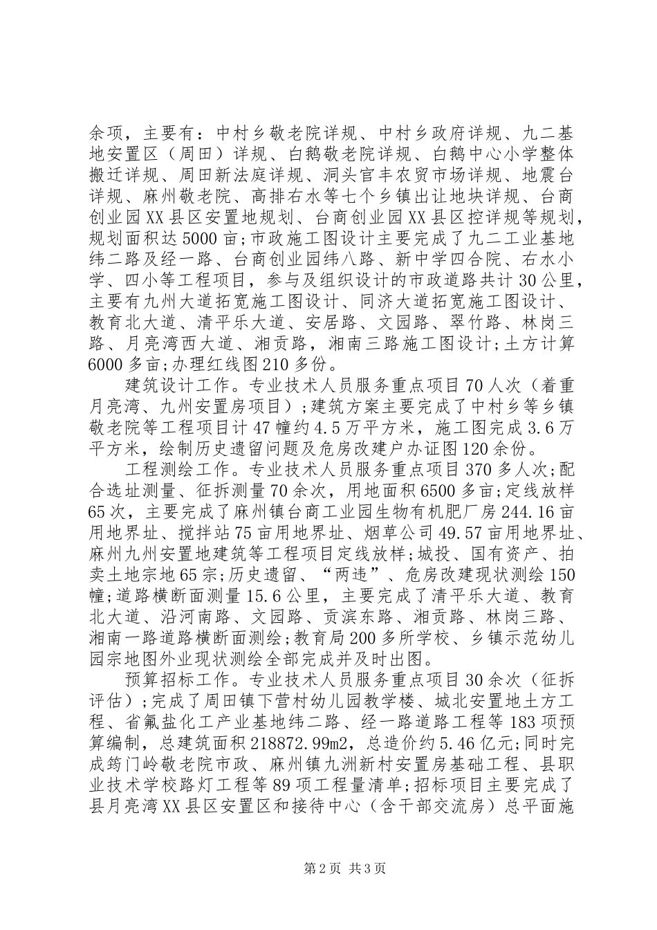 XX年城乡规划设计院工作总结范文_第2页