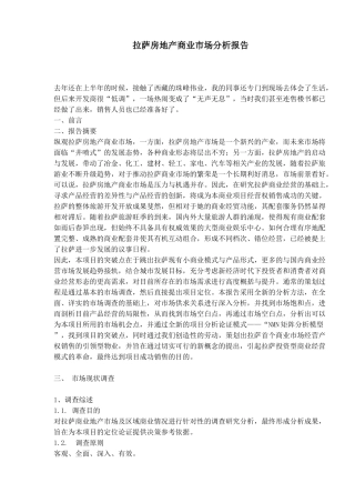 某地房地产商业市场分析报告