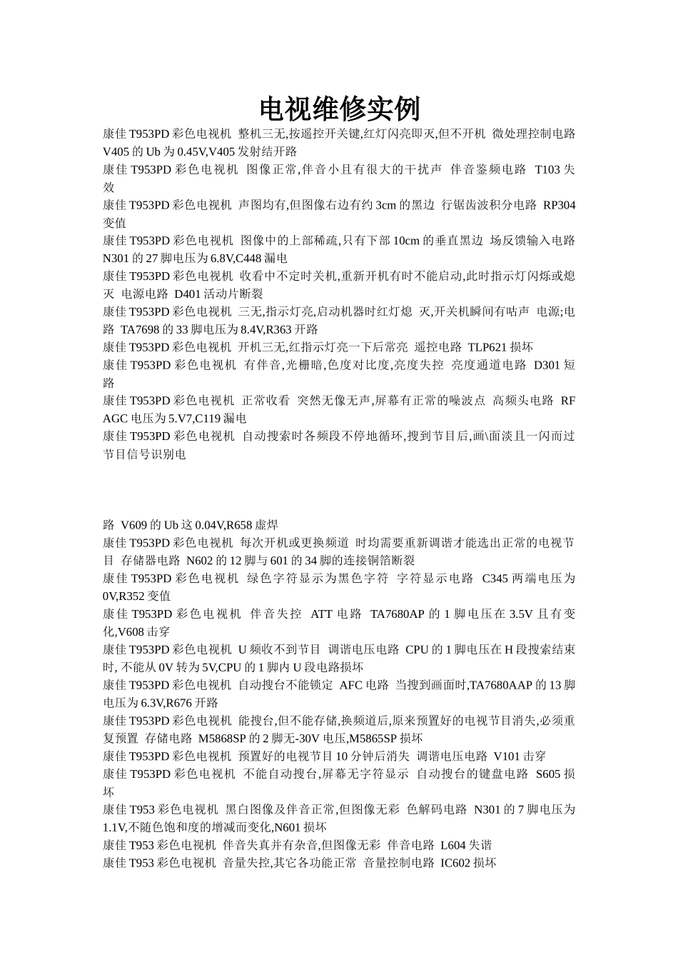 电视维修实例_第1页