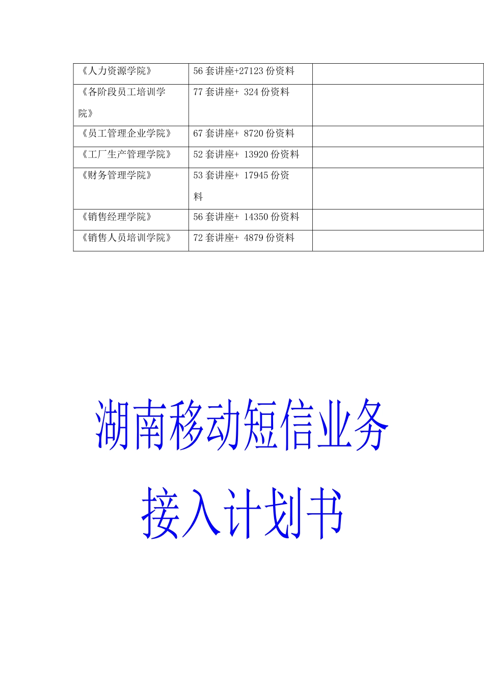 湖南移动短信业务接入计划书范本_第2页