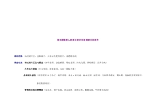 某项目初步市场调研分析报告