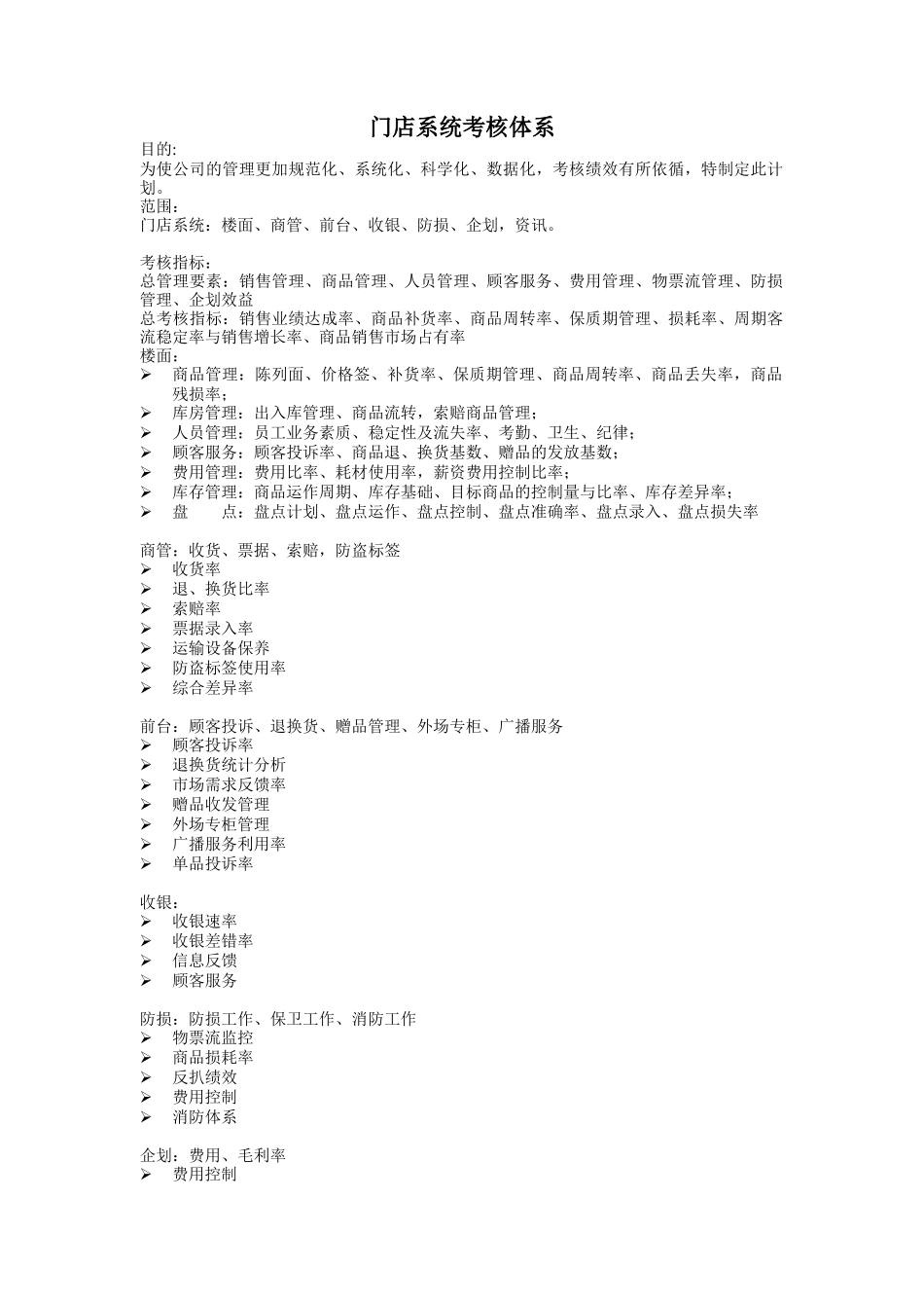 门店系统考核体系_第2页