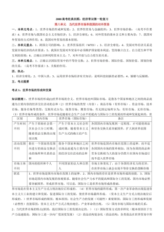 第八课 当代世界市场和我国的对外贸易教案(3)