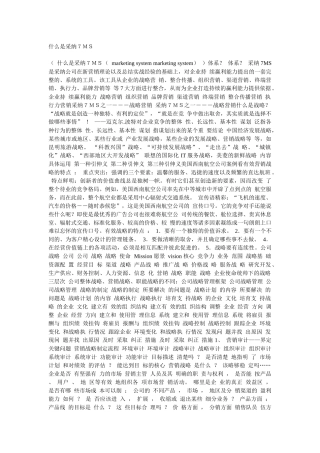 某公司采纳MS营销体系说明