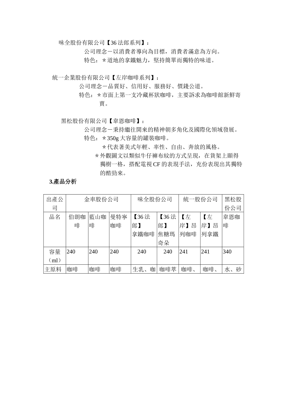 金车咖啡市场调查_第3页