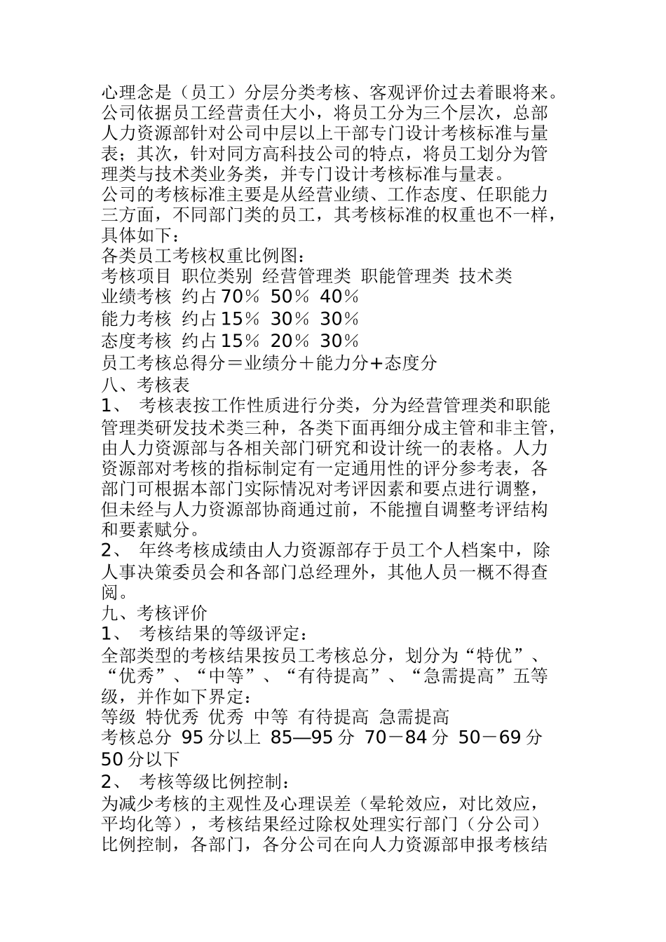 员工绩效考核方案（DOC 12页）_第3页