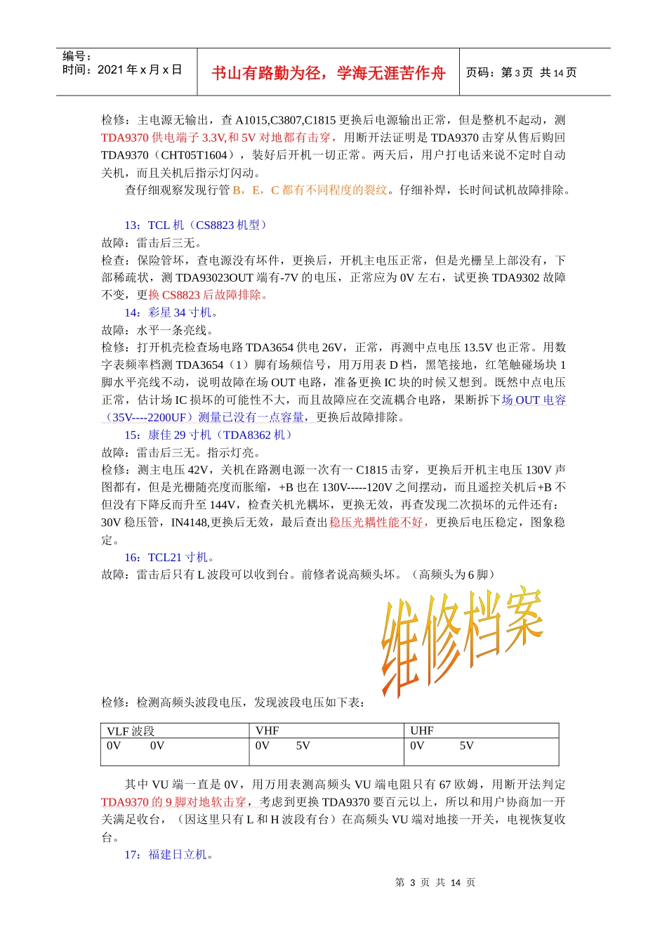 其他机 维修档案_第3页