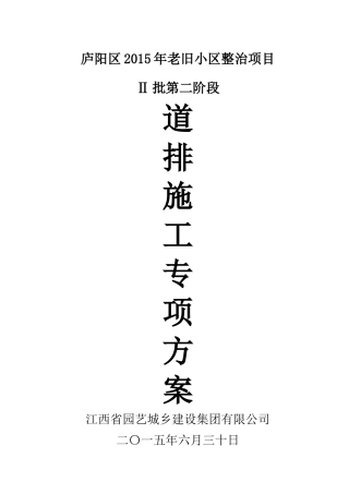 道排施工专项方案