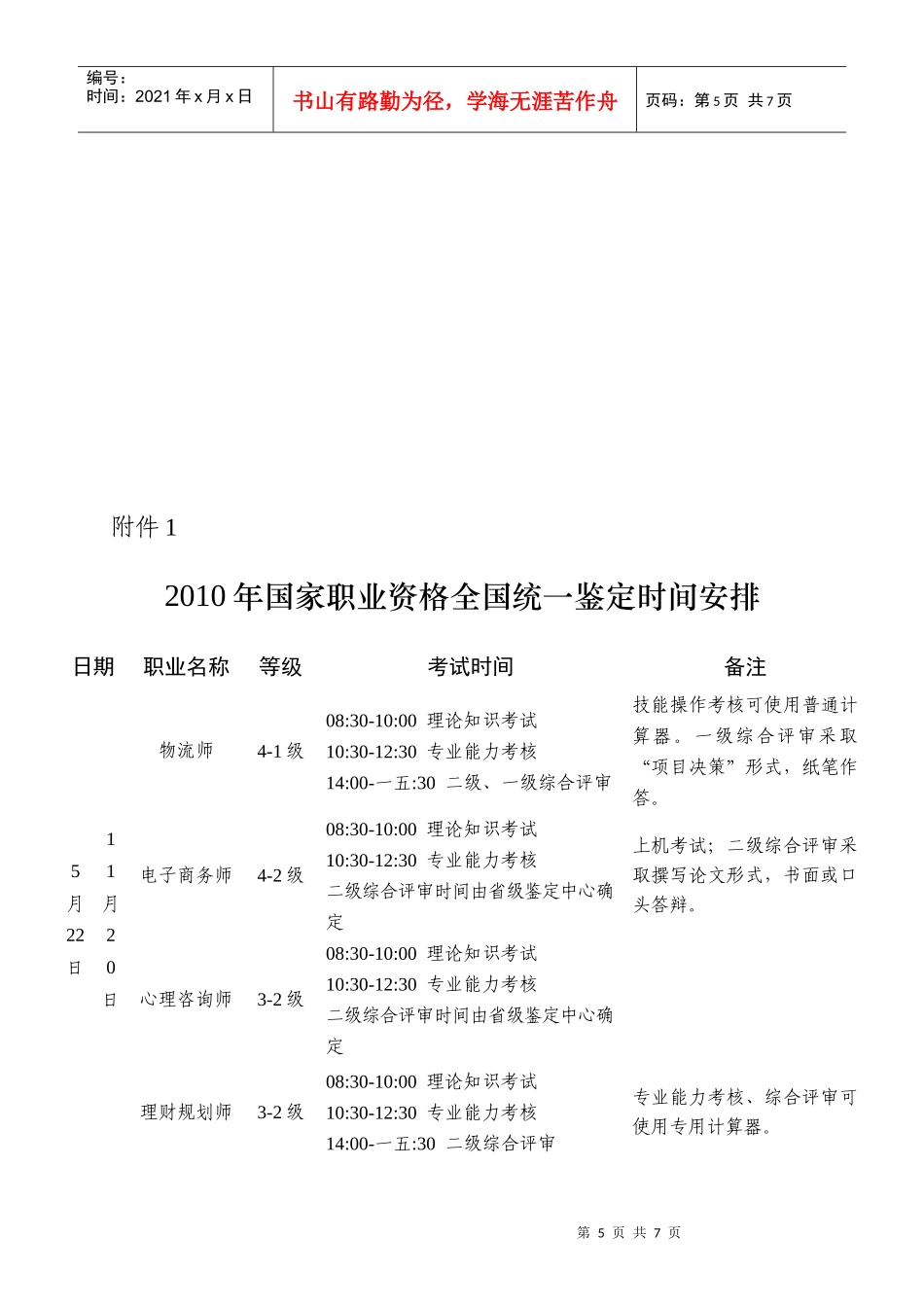 国家职业资格全国统一鉴定考核方案_第1页