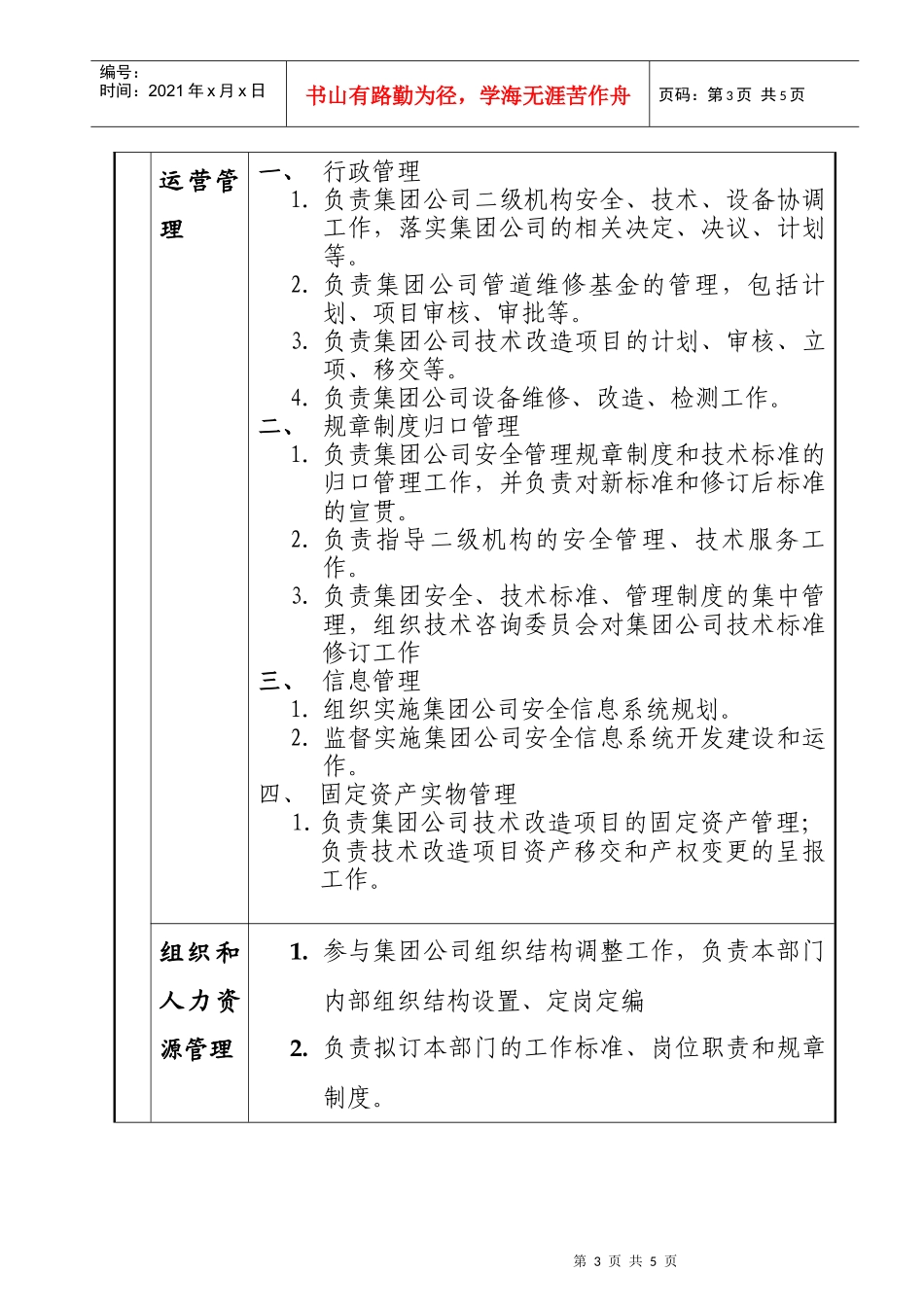 XX集团公司安全技术部部门职责(1)_第3页