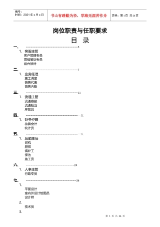 岗位职责与任职要求