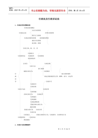 《行政法和行政诉讼法》系统知识