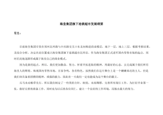 某集团旗下超市发展纲要暨完全文件(自动保存的)