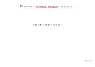 企业过程分析工作表