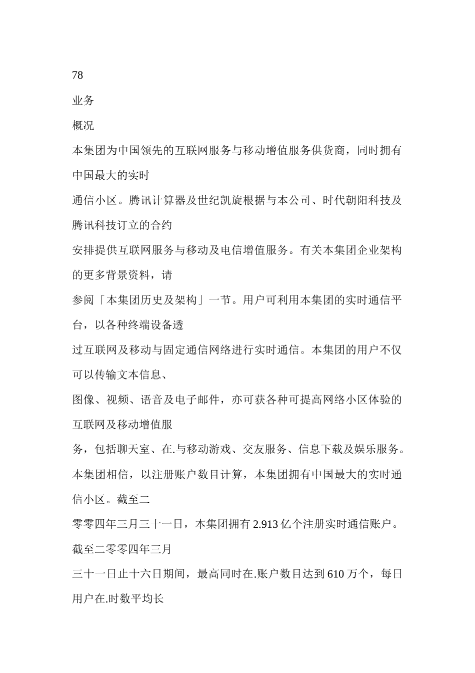 某通迅公司业务概况_第1页