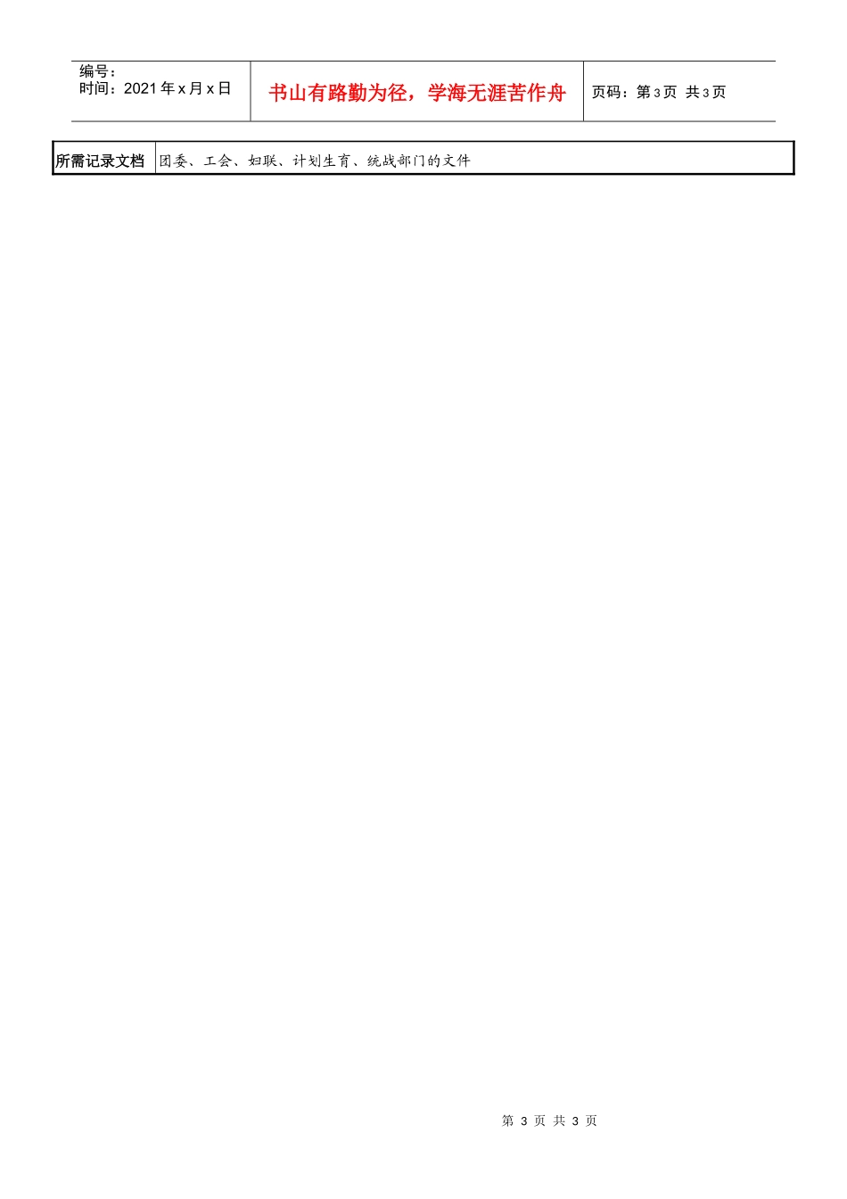 工业园政治工作部干事岗位说明书._第3页