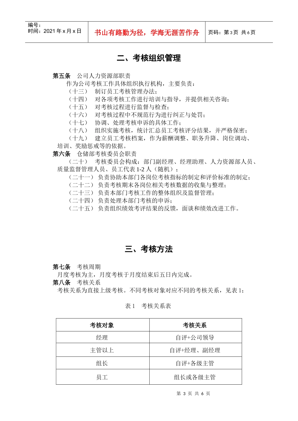 仓储部绩效考核设计方案(原创)_第3页