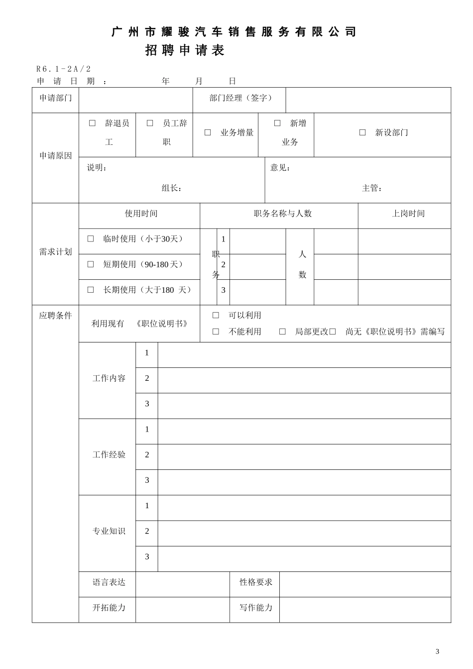 人力资源表单汇总表_第3页