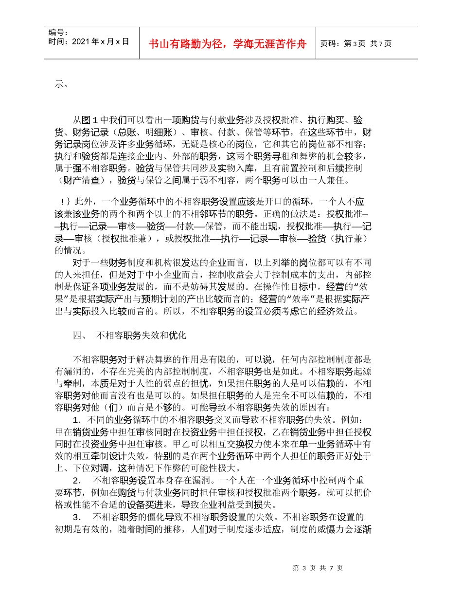 【精品文档-管理学】组织设计管理中不相容职务的设定_人力资源_第3页