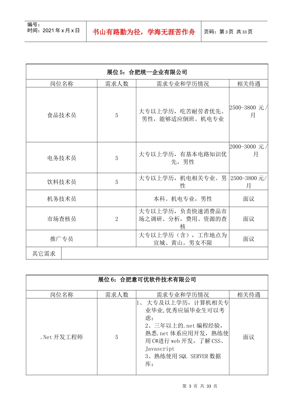 人力资源-2022XXXX年安徽农业大学机械自动化、农业建筑类专场招聘会(_第3页