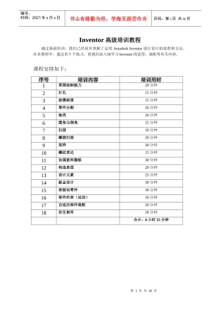 人力资源-2022Inventor高级培训教程