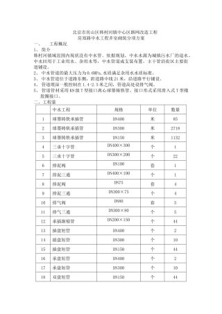 房郑路中水工程井室砌筑分项方案