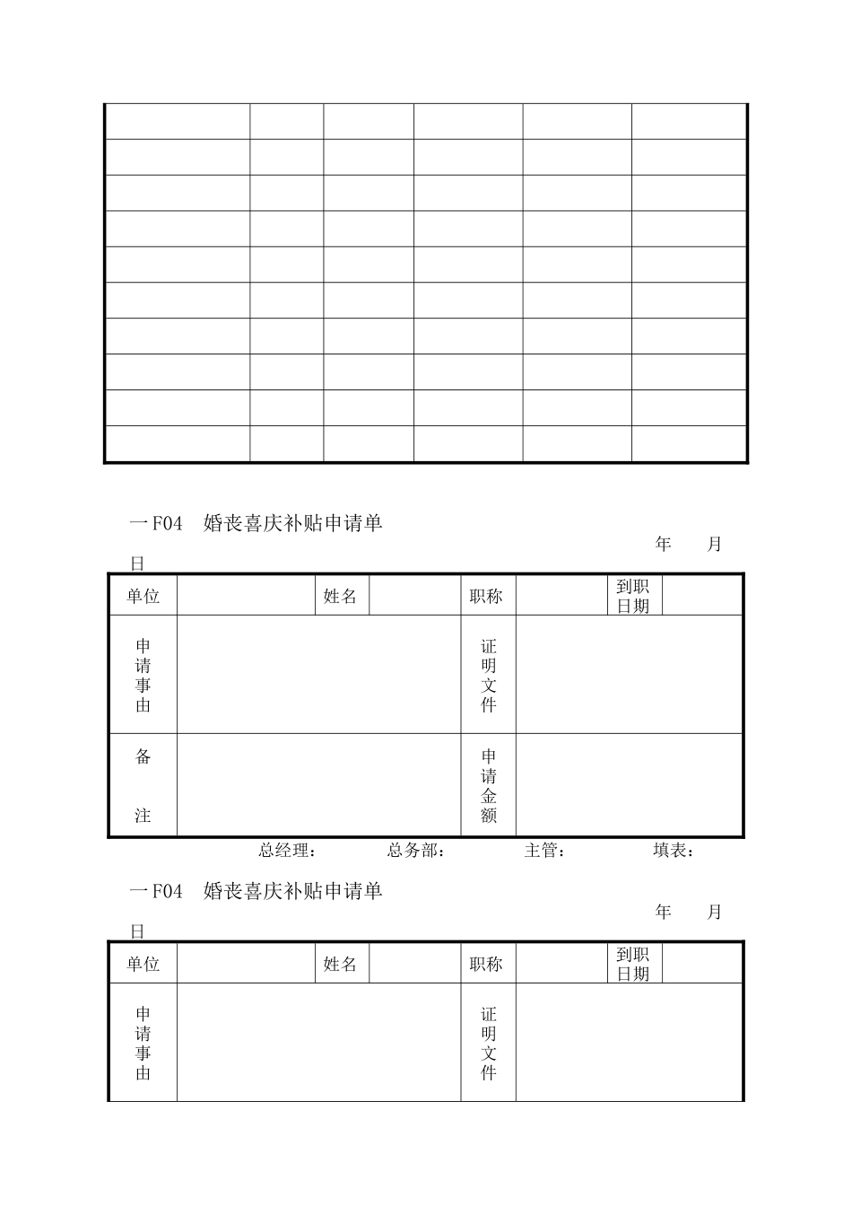 人事行政管理表格F纵表格_第3页