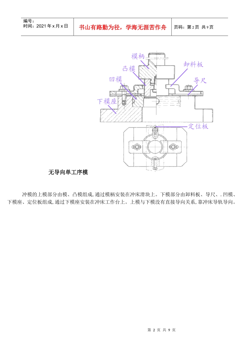 冲裁模具的基本结构及工作原理分析(doc 9)_第2页