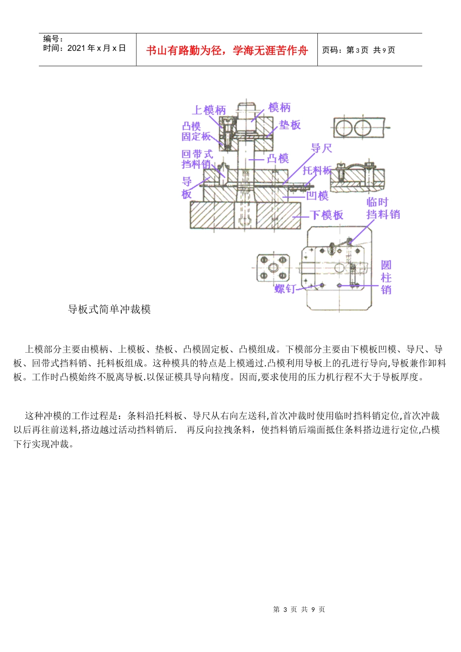 冲裁模具的基本结构及工作原理分析(doc 9)_第3页